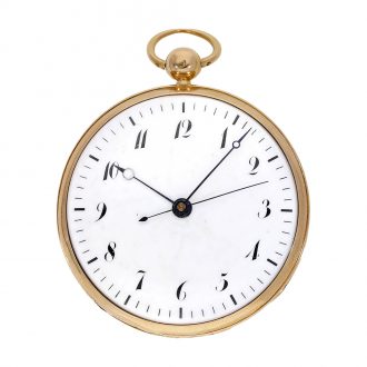 French 18 carat gold Seconde Morte pocket watch Circa 1822