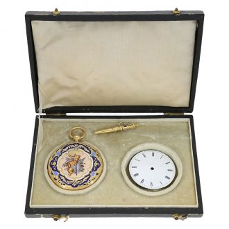 Swiss gold and enamel watch for the Chinese market Circa 1850