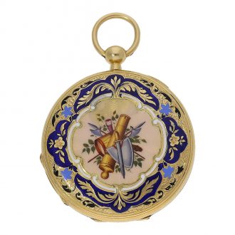 Swiss gold and enamel watch for the Chinese market Circa 1850