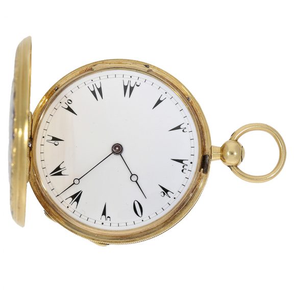 Swiss gold and enamel watch for the Chinese market Circa 1850 Swiss gold and enamel watch for the Chinese market Circa 1850