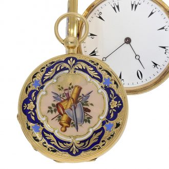 Swiss gold and enamel watch for the Chinese market Circa 1850
