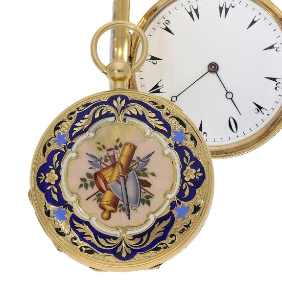Swiss gold and enamel watch for the Chinese market Circa 1850