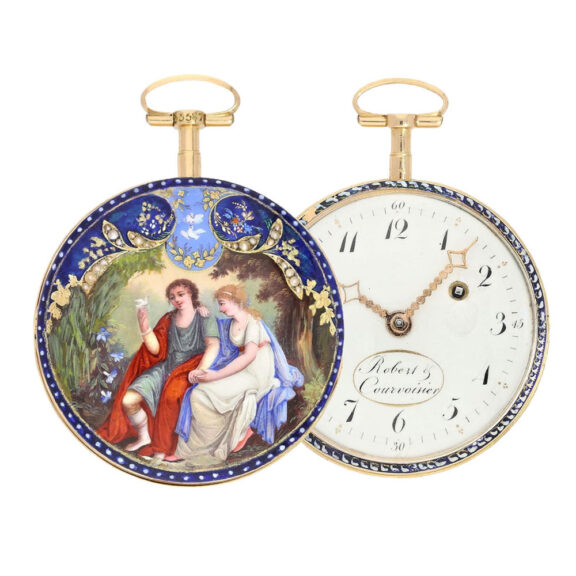 Fine Swiss gold and enamel verge pocket watch Circa 1795