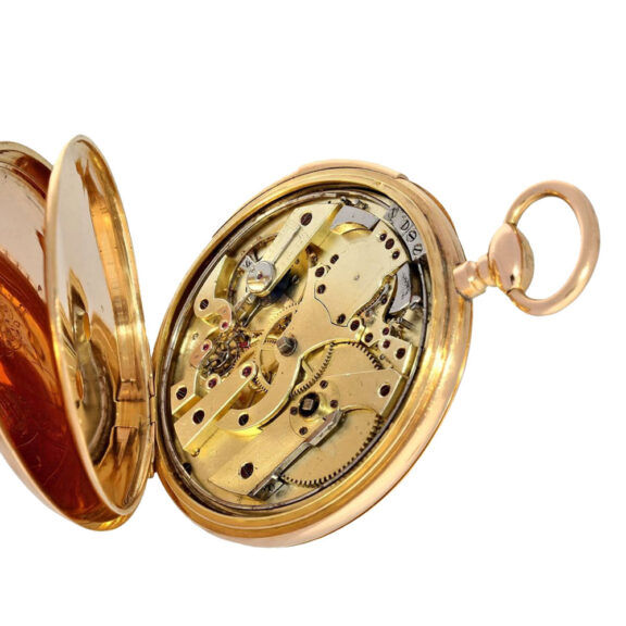 French gold quarter repeating pocket watch Circa 1840 French gold quarter repeating pocket watch Circa 1840