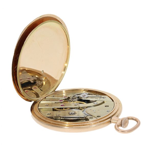Decorative Russian 14K gold open faced watch Circa 1916 Decorative Russian 14K gold open faced watch Circa 1916