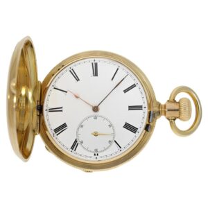 Swiss gold hunting cased ankerchronometer Circa 1870v