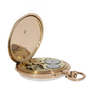 Swiss 18K gold pocket watch with regulator dial Circa 1910