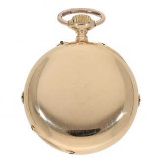 Swiss pink gold anker chronometer with linear calendar Circa 1890