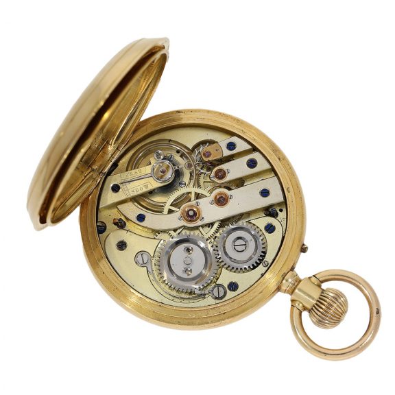 Swiss astronomical watch with digital jumping hour Circa 1880 Swiss astronomical watch with digital jumping hour Circa 1880
