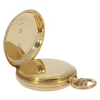 Swiss astronomical watch with digital jumping hour Circa 1880