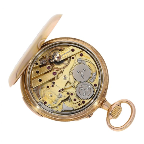 French 18K gold minute repeating lever watch Circa 1890 French 18K gold minute repeating lever watch Circa 1890