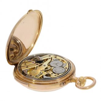 French 18K gold minute repeating lever watch Circa 1890 French 18K gold minute repeating lever watch Circa 1890