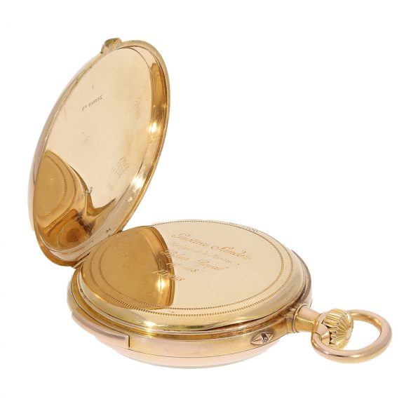 French 18K gold minute repeating lever watch Circa 1890 French 18K gold minute repeating lever watch Circa 1890