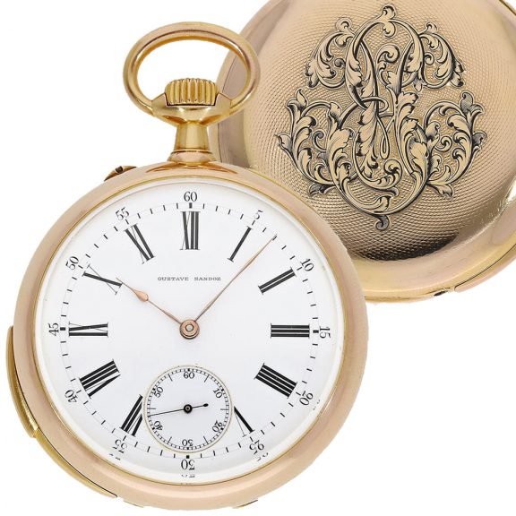 French 18K gold minute repeating lever watch Circa 1890 French 18K gold minute repeating lever watch Circa 1890