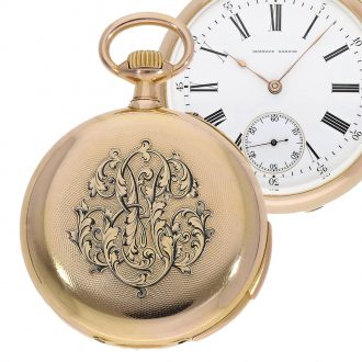 French 18K gold minute repeating lever watch Circa 1890 French 18K gold minute repeating lever watch Circa 1890