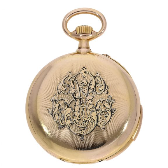 French 18K gold minute repeating lever watch Circa 1890 French 18K gold minute repeating lever watch Circa 1890