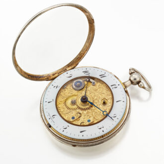 A French skeletonised verge pocket watch Circa 1810