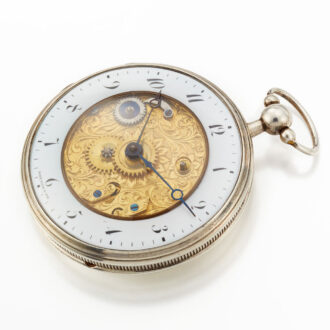 A French skeletonised verge pocket watch Circa 1810