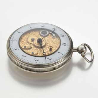 A French skeletonised verge pocket watch Circa 1810