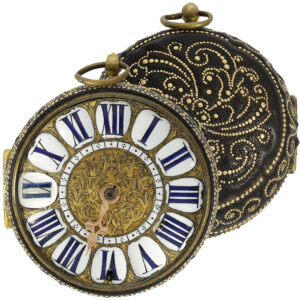 French single-handed Oignon watch with mock pendulum Circa 1690