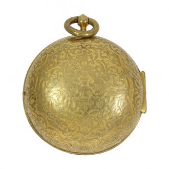 Large French gilt Oignon pocket watch with alarm Circa 1710