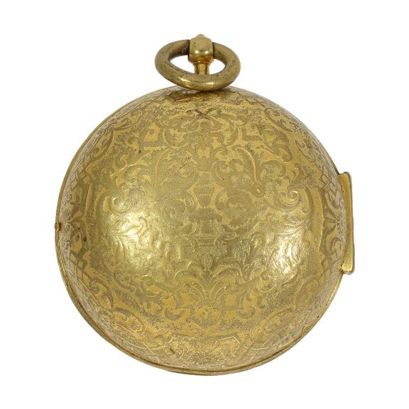 Large French gilt Oignon pocket watch with alarm Circa 1710 Large French gilt Oignon pocket watch with alarm Circa 1710