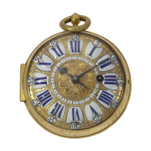 Large French gilt Oignon pocket watch with alarm Circa 1710
