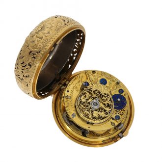 English quarter repeating pair cased pocket watch Circa 1760