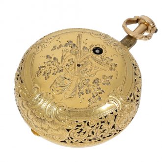 English quarter repeating pair cased pocket watch Circa 1760