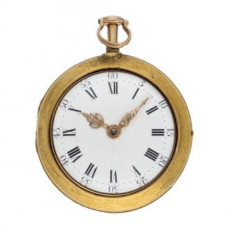 English quarter repeating pair cased pocket watch Circa 1760