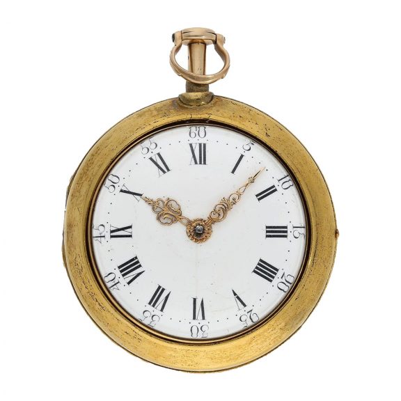 English quarter repeating pair cased pocket watch Circa 1760