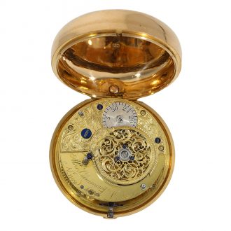 English gold pair cased cylinder pocket watch Circa 1781