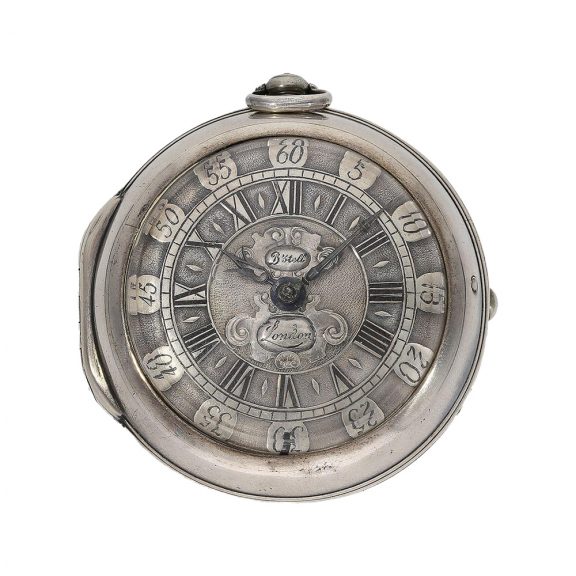 English early Champlevé silver verge pocket watch Circa 1700