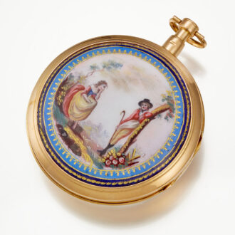 Rare large and heavy gold Swiss verge with date Circa 1810