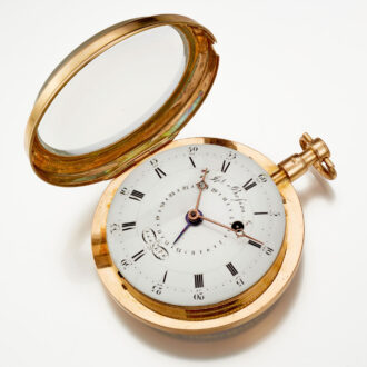 Rare large and heavy gold Swiss verge with date Circa 1810