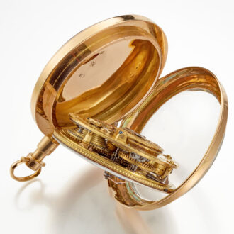 Rare large and heavy gold Swiss verge with date Circa 1810