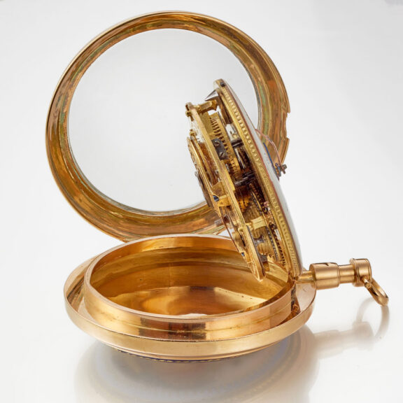 Rare large and heavy gold Swiss verge with date Circa 1810 Rare large and heavy gold Swiss verge with date Circa 1810