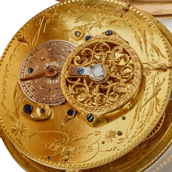 Rare large and heavy gold Swiss verge with date Circa 1810 Rare large and heavy gold Swiss verge with date Circa 1810