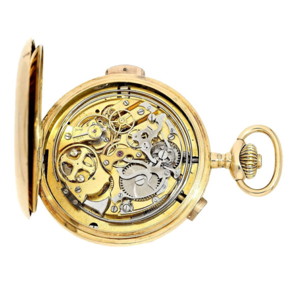 Swiss gold minute repeating lever pocket watch Circa 1910 Swiss gold minute repeating lever pocket watch Circa 1910