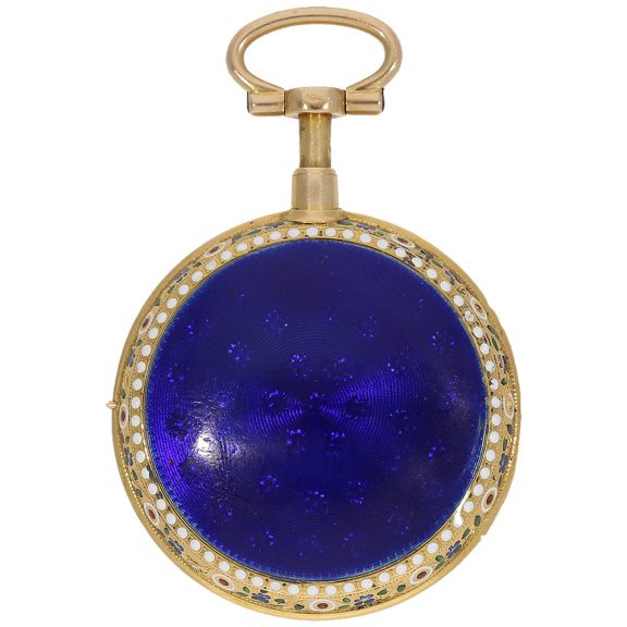 French gold and enamel repeating verge pocket watch Circa 1780 French gold and enamel repeating verge pocket watch Circa 1780