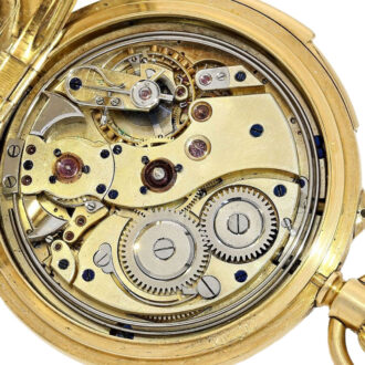 Exquisite Swiss gold minute repeating pocket watch Circa 1905