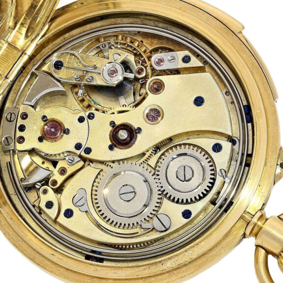 Exquisite Swiss gold minute repeating pocket watch Circa 1905 Exquisite Swiss gold minute repeating pocket watch Circa 1905