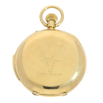 Exquisite Swiss gold minute repeating pocket watch Circa 1905