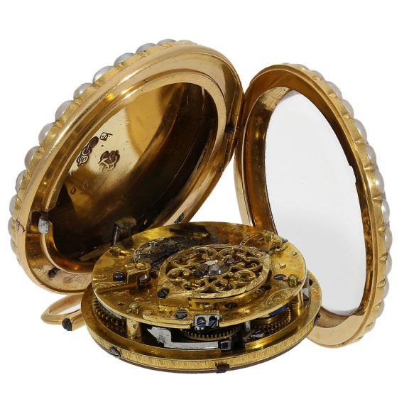 French gold and enamel quarter repeating pocket watch Circa 1770 French gold and enamel quarter repeating pocket watch Circa 1770