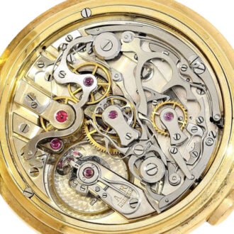 American gold watch with split second chronograph Circa 1910