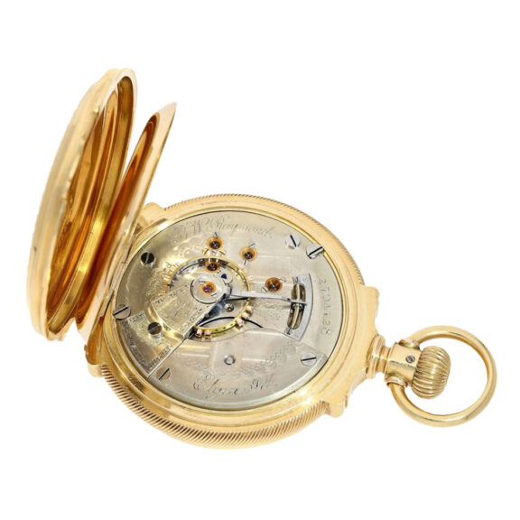 American gold watch with "True Box Hinged Case" Circa 1887 American gold watch with "True Box Hinged Case" Circa 1887
