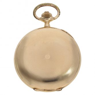 Swiss large and heavy gold hunting cased chronometer Circa 1890