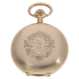 Swiss large and heavy gold hunting cased chronometer Circa 1890