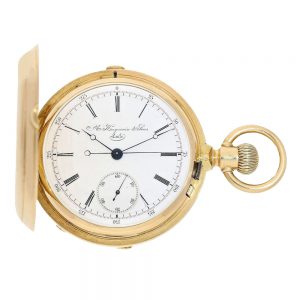 Heavy Swiss gold chronometer with chronograph Circa 1880