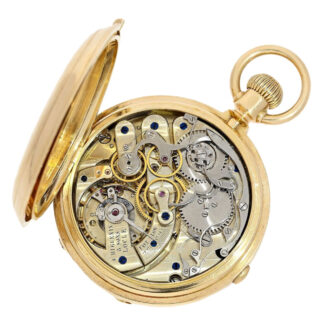 Heavy Swiss gold chronometer with chronograph Circa 1880